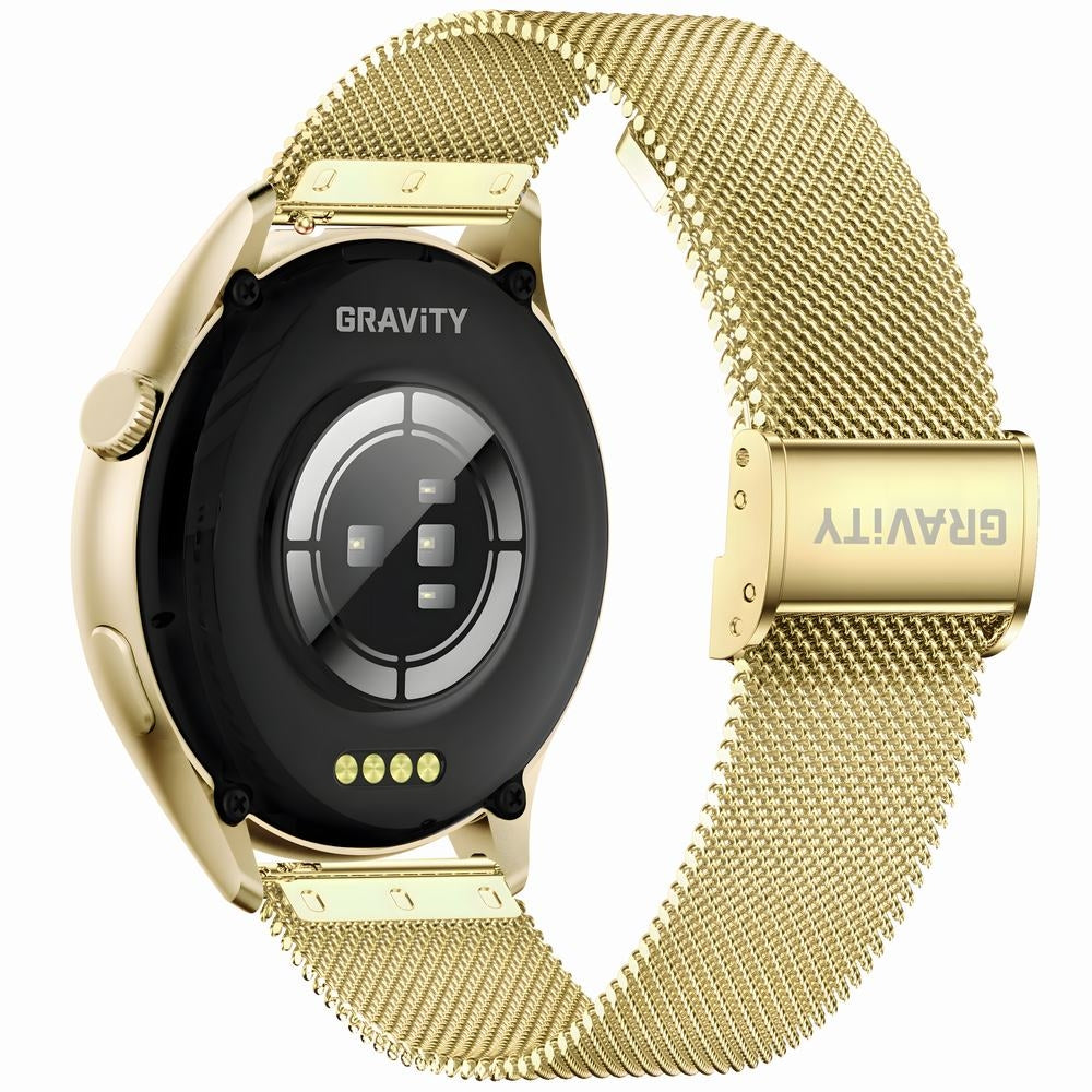 Smartwatch Gravity Złoty Pasek + Bransoleta GT11-1