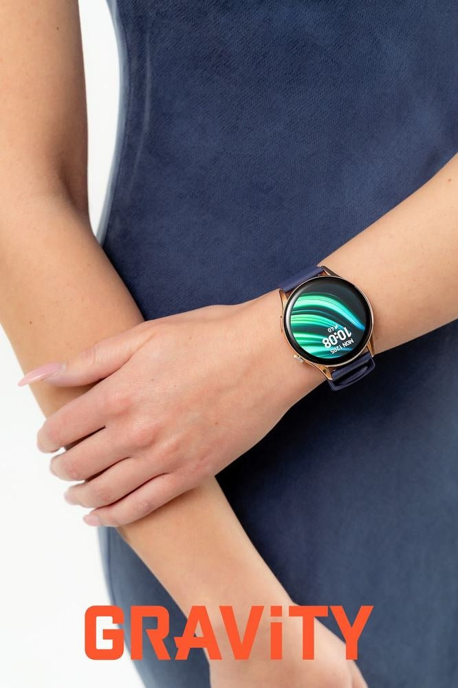 Smartwatch Gravity Różowe Złoto Pasek + Bransoleta GT11-6