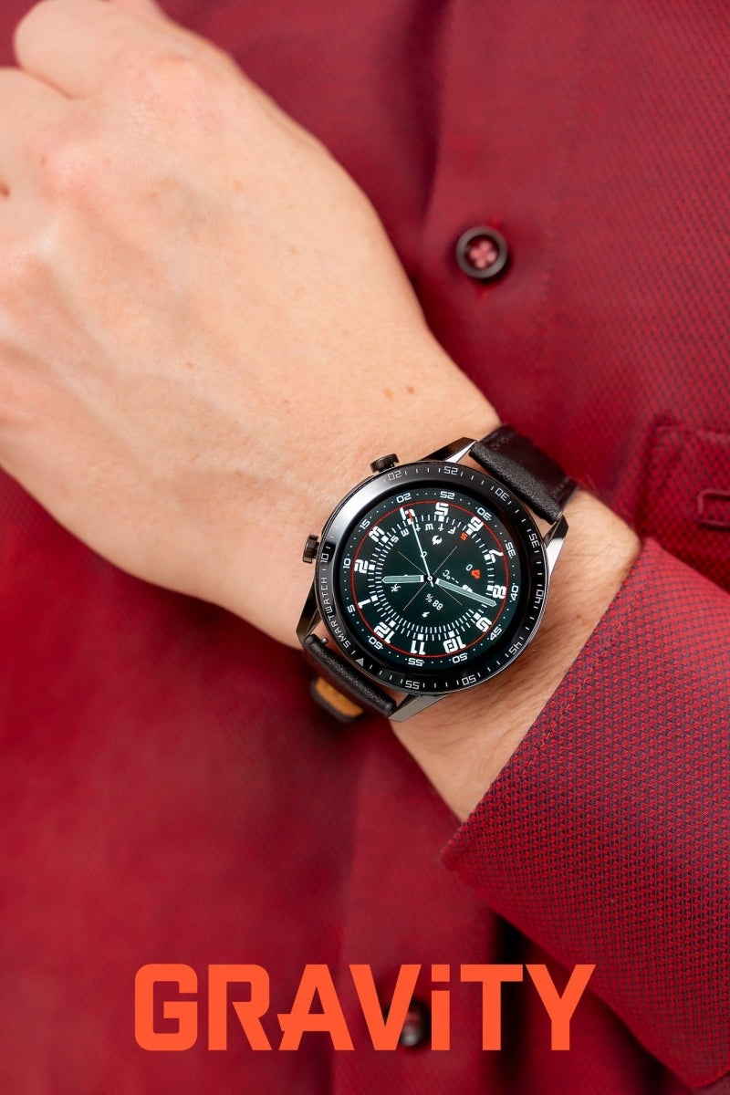 Smartwatch Gravity Czarny 2 Paski GT10-2