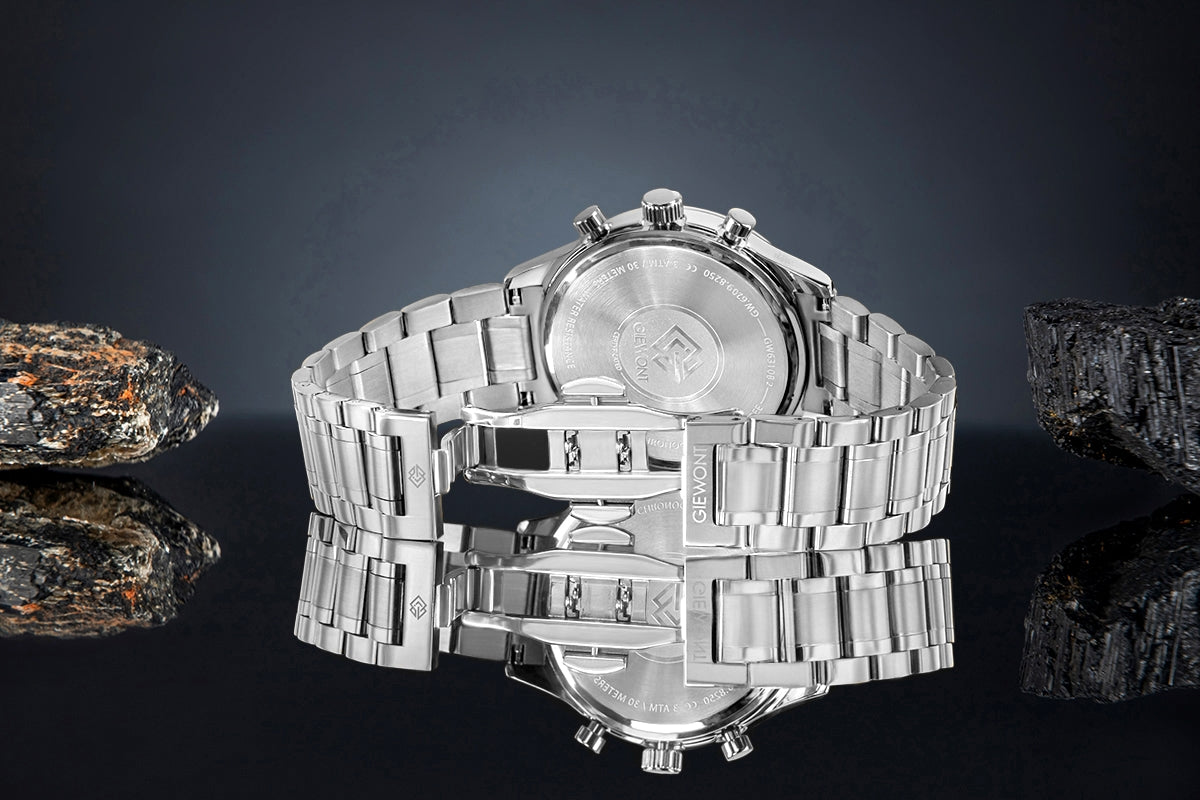 Zegarek Męski Giewont Chronograph Sapphire Srebrny GW6310-B2