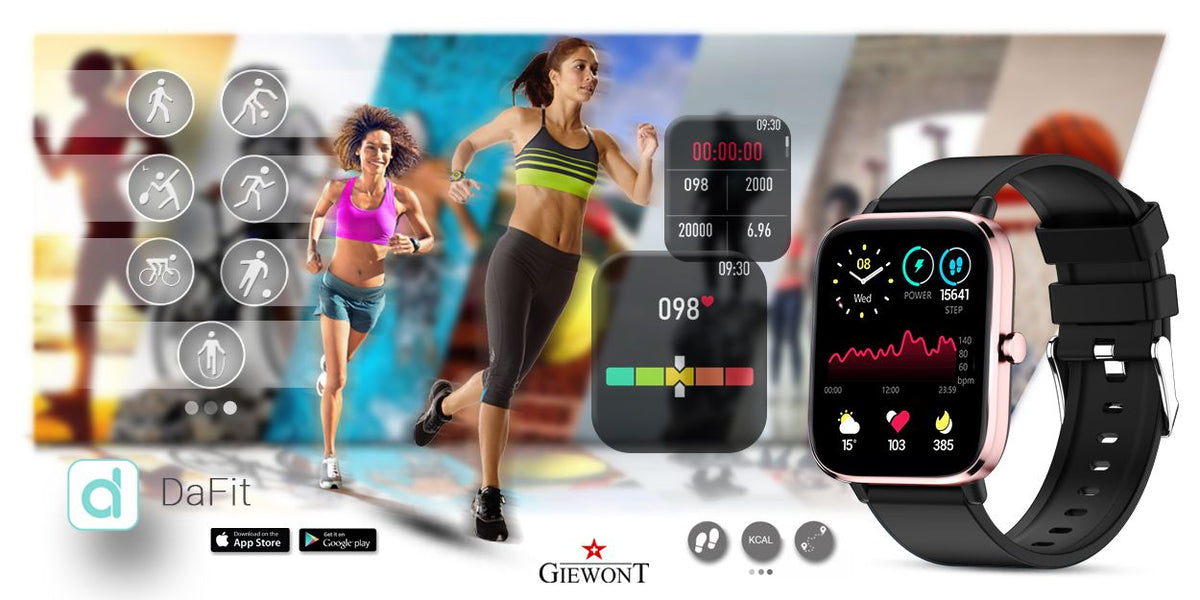 Smartwatch Giewont Różowo-Czarny GW230-3
