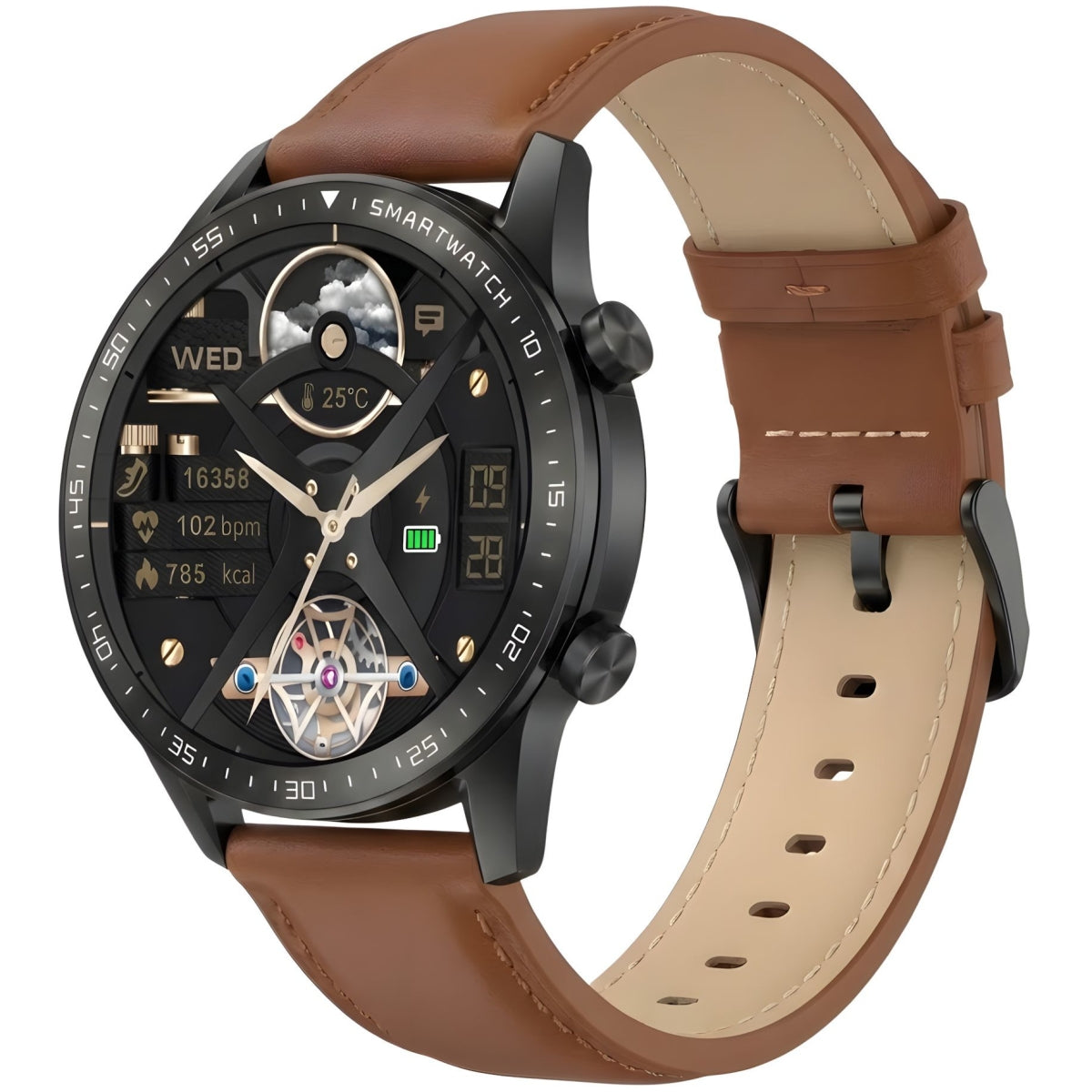 Smartwatch Gravity Czarny 2 Paski GT10-4