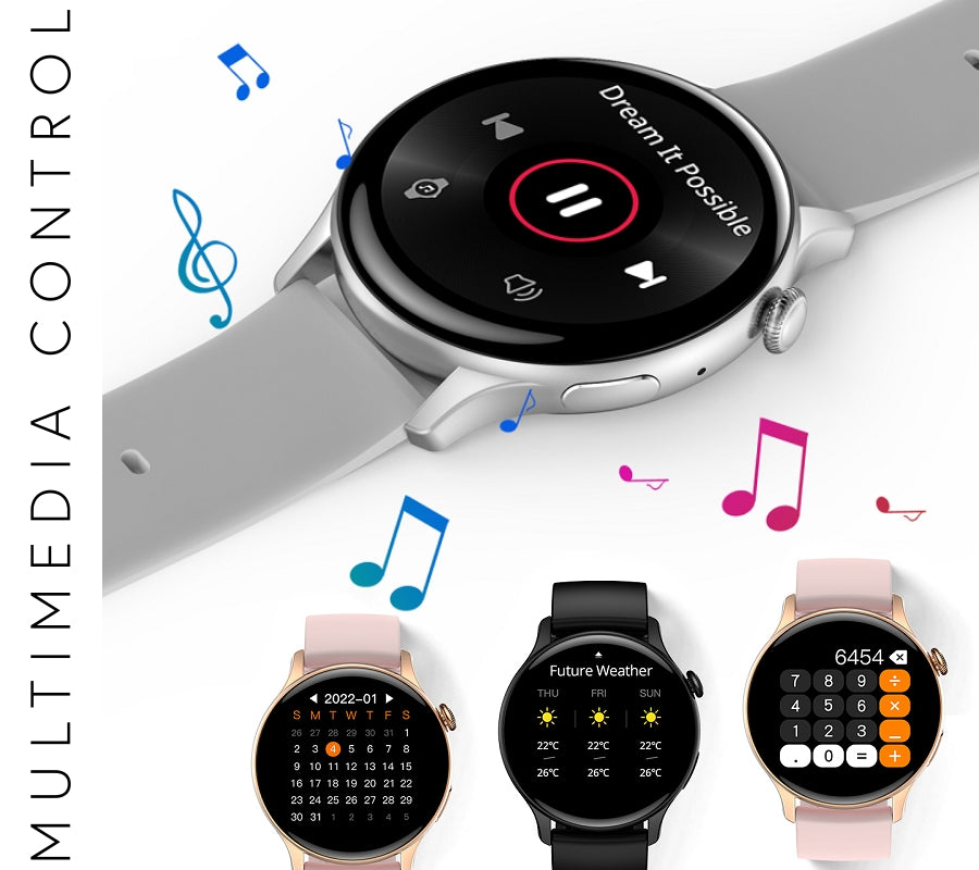 Smartwatch Damski RUBICON RNCF10 Silver/Grey SMARUB238